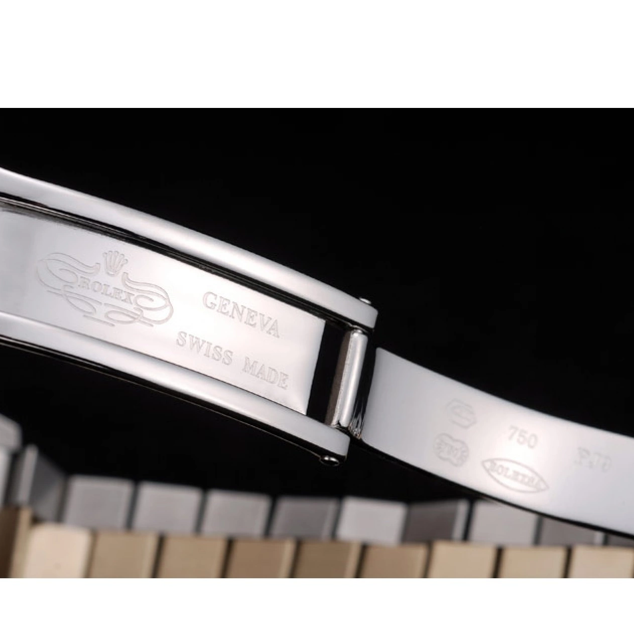 Rolex copies cheap Rolex Grey Strap Steel Dial DayDate Colored Stainless 41981 Dual 0701